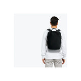 Bellroy Via Workpack backpack with sleek black design, featuring multiple compartments and adjustable shoulder straps for everyday use.