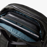 Bellroy Transit Workpack Pro 28L backpack with multiple compartments and padded shoulder straps for daily commuting and travel.