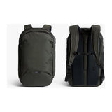 Bellroy Transit Workpack Pro 28L, black travel backpack with multiple compartments and padded laptop sleeve, outdoor-ready design.