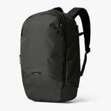 Bellroy Transit Workpack Pro 28L backpack with multiple compartments, padded straps, and sleek black design for daily commuting.