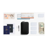 Bellroy Travel Folio 2nd Edition showing sleek leather design with multiple compartments for travel documents and cards.