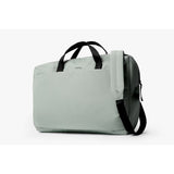 Black Bellroy Via Work Bag briefcase with sleek design, padded handle, and organized compartments for professional use.