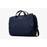 Black Bellroy Via Work Bag briefcase with sleek design, featuring multiple compartments and a comfortable shoulder strap.