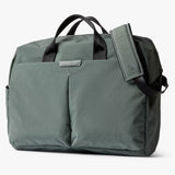 Bellroy Tokyo Work Bag in Raven leather, stylish briefcase with multiple compartments and sleek design for professional use.