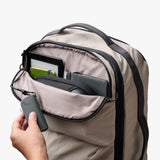 Bellroy Lite Carry-On luggage in ash color, featuring sleek design and durable wheels for easy travel.