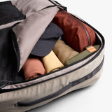 Bellroy Lite Carry-On luggage in ash color, compact carry-on bag with sleek design and durable construction for travel.
