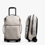 Bellroy Lite Carry-On luggage in ash color, showcasing its sleek design and compact size for easy travel.
