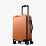 Bellroy Transit Carry-On luggage in bronze, showing a sleek carry-on bag with durable fabric and compact design for travel.