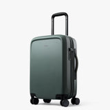 Bellroy Transit Carry-On luggage in bronze with durable design and multiple compartments, ready for travel.