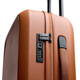 Bellroy Transit Large Carry-On Luggage in chalk color showing durable exterior and adjustable handle ready for travel.