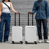 Bellroy Transit Carry-On Large luggage in chalk color, features durable design and multiple compartments for travel organization.