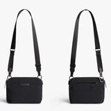 Bellroy Tokyo Side Bag in raven color, a stylish crossbody bag showing its sleek design and adjustable strap.