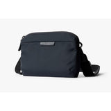 Bellroy Tokyo Side Bag crossbody bag in Raven color, showcasing compact design with adjustable strap and sleek style.