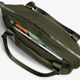 Bellroy Classic Getaway Bag duffel with adjustable shoulder strap, multiple compartments, and sleek design for travel and storage.