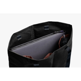Bellroy Lite Laptop Sleeve in Arcade Gray holding a 14-inch laptop, slim protective case with smooth design and soft interior.