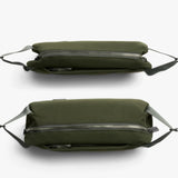 Bellroy Classic Sling 5L in black, showing adjustable strap, front zipper pocket, and compact, streamlined design for everyday carry.