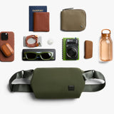 Bellroy Classic Sling 5L in black, compact crossbody bag with adjustable strap and multiple compartments for everyday essentials.