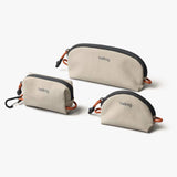 Bellroy Lite Pocket Trio packing organizers in ash color, compact storage for travel and everyday essentials.