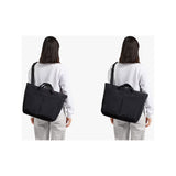 Bellroy Tokyo Messenger Bag 16-inch in raven black, showing its sleek design, adjustable strap, and spacious compartments.
