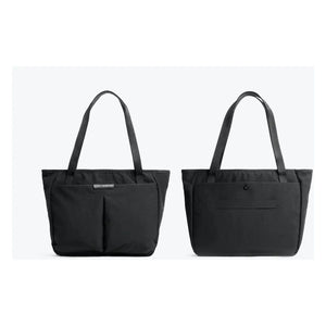 Bellroy Tokyo Wonder Tote 12L in black fabric, showing the spacious design and sturdy handles of this stylish tote bag.