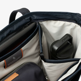 Bellroy Tokyo Tote bag showing its spacious design, sturdy handles, and sleek black fabric for everyday use.
