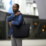 Bellroy Tokyo Tote bag in sleek black with spacious interior and sturdy handles, perfect for everyday use.
