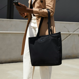 Bellroy Tokyo Tote bag in sleek black with spacious interior and sturdy handles, designed for everyday carry and versatile style.