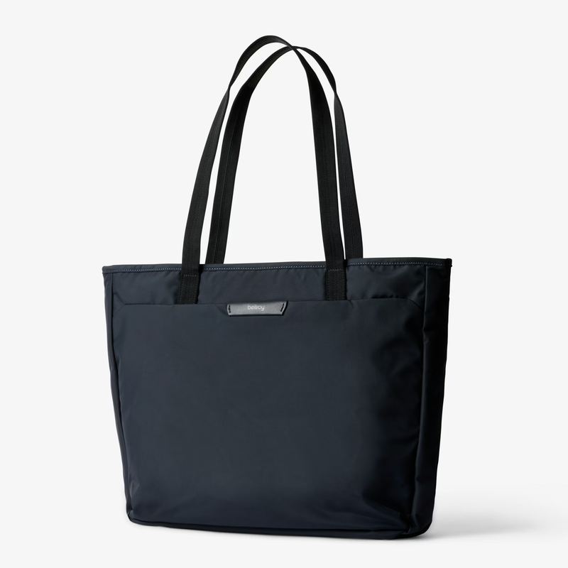 Bellroy Tokyo Tote bag in black fabric with two handles and spacious interior, designed for daily use and versatile carrying.