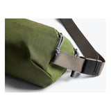 Bellroy Venture Ready Sling 2.5L waist pack with durable black fabric and adjustable strap, designed for everyday carrying.