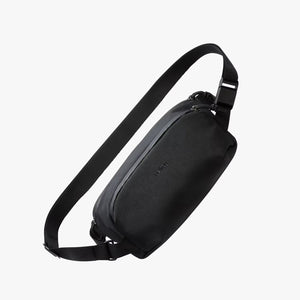 Bellroy Venture Ready Sling 2.5L waist pack shown with adjustable strap and compact design for convenient storage.