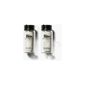 Bite Floss in a clear container, showing dental floss for effective interdental cleaning and oral hygiene.