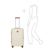 Bric's Taormina 27-inch expandable medium spinner suitcase with hard shell and four wheels, in a sleek design.