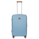 Bric's Taormina 27-inch expandable medium spinner suitcase with hard shell, silver color, and four spinner wheels.