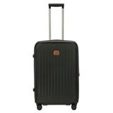 Bric's Taormina 27-inch expandable medium spinner suitcase with hard shell and four wheels, navy blue color.