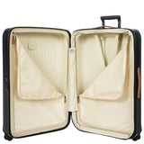 Bric's Taormina 32-inch expandable large spinner suitcase with hard shell and four wheels for easy travel navigation.
