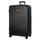 Bric's Taormina 32-inch expandable large spinner suitcase with hard shell, four wheels, and built-in lock.