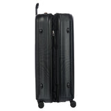 Bric's Taormina 32-inch expandable large spinner suitcase with four wheels and tan leather accents.