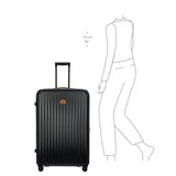 Bric's Taormina 32-inch expandable large spinner suitcase with four wheels and a sleek design for travel.
