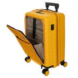 Bric's B|Y Ulisse 21-inch pocket spinner carry-on luggage with durable design and four wheels for easy travel.