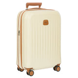 Black Bric's Taormina 21-inch expandable carry-on spinner luggage with four wheels and telescopic handle.