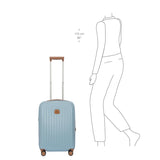 Black Bric's Taormina 21-inch expandable carry-on spinner luggage with four wheels and telescopic handle.
