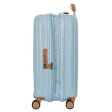 Black Bric's Taormina 21-inch expandable carry-on spinner luggage with four wheels and telescoping handle.