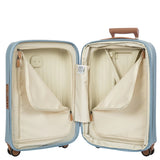 Black Bric's Taormina 21-inch expandable carry-on spinner luggage with four wheels and telescopic handle.