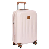 Black Bric's Taormina 21-inch expandable carry-on spinner luggage with four wheels and a sleek, modern design.