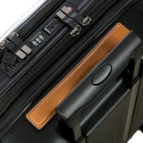 Bric's Taormina 21-inch expandable spinner carry-on luggage with pocket, black hard-shell suitcase for travel.