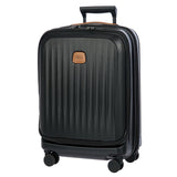 Bric's Taormina 21-inch expandable spinner carry-on luggage with pocket, lightweight design, and durable wheels for travel.