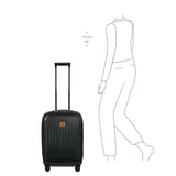 Bric's Taormina 21-inch expandable spinner carry-on luggage with front pocket for easy travel organization.
