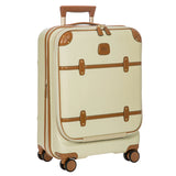 Bric's Bellagio 3.0 21-inch expandable spinner carry-on luggage with pocket, lightweight and durable for travel.
