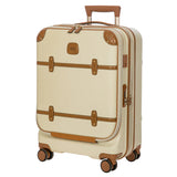 Bric's Bellagio 3.0 21-inch expandable spinner carry-on luggage with pocket, featuring durable wheels and sleek design.