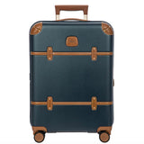 Bric's Bellagio 3.0 21-inch spinner carry-on luggage with a sleek hard shell, four wheels, and a retractable handle.